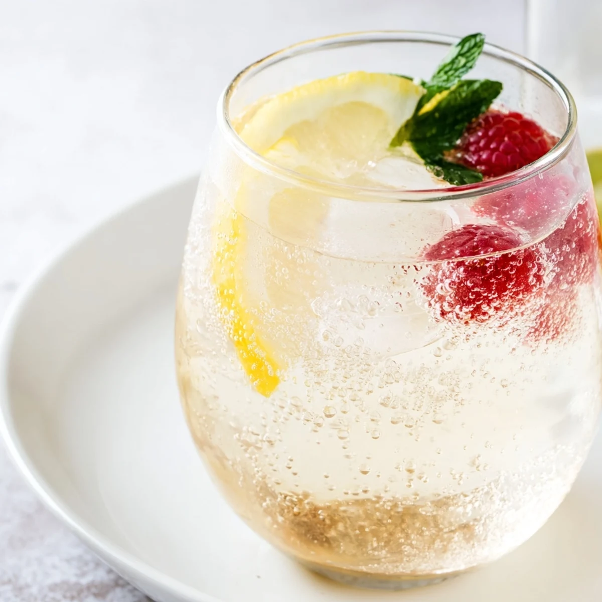 Bubbly, tangy kombucha-style mocktails served chilled with citrus slices and herbs.  