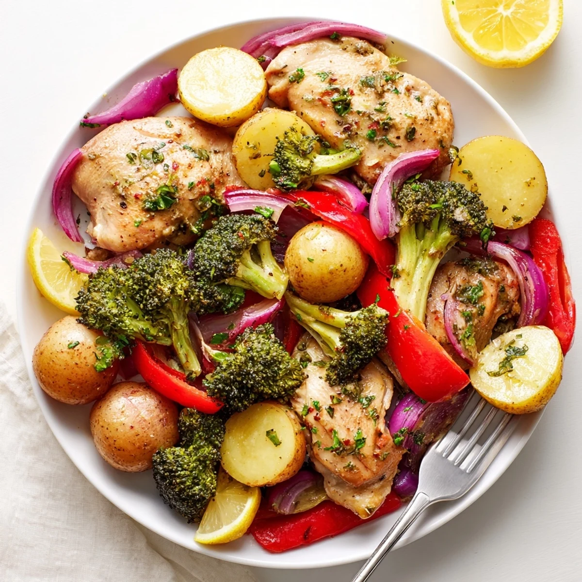 Hearty Lazy Gourmet Chicken & Vegetable One-Pot ready for a quick, flavorful weeknight meal.