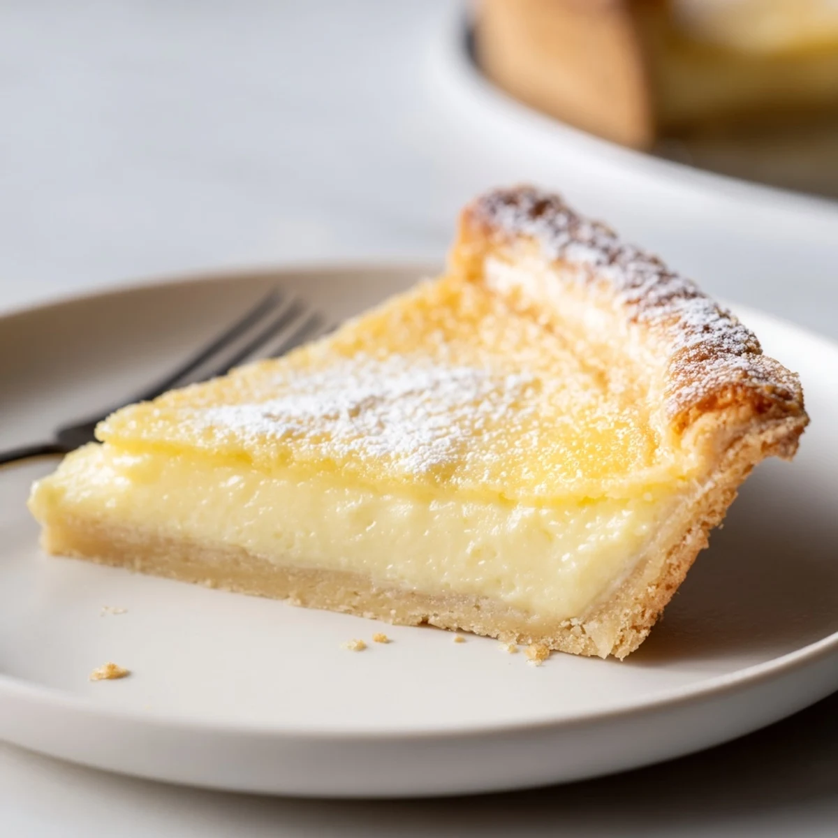 Simple water pie featuring a delicate filling and flaky crust, ideal for dessert lovers.