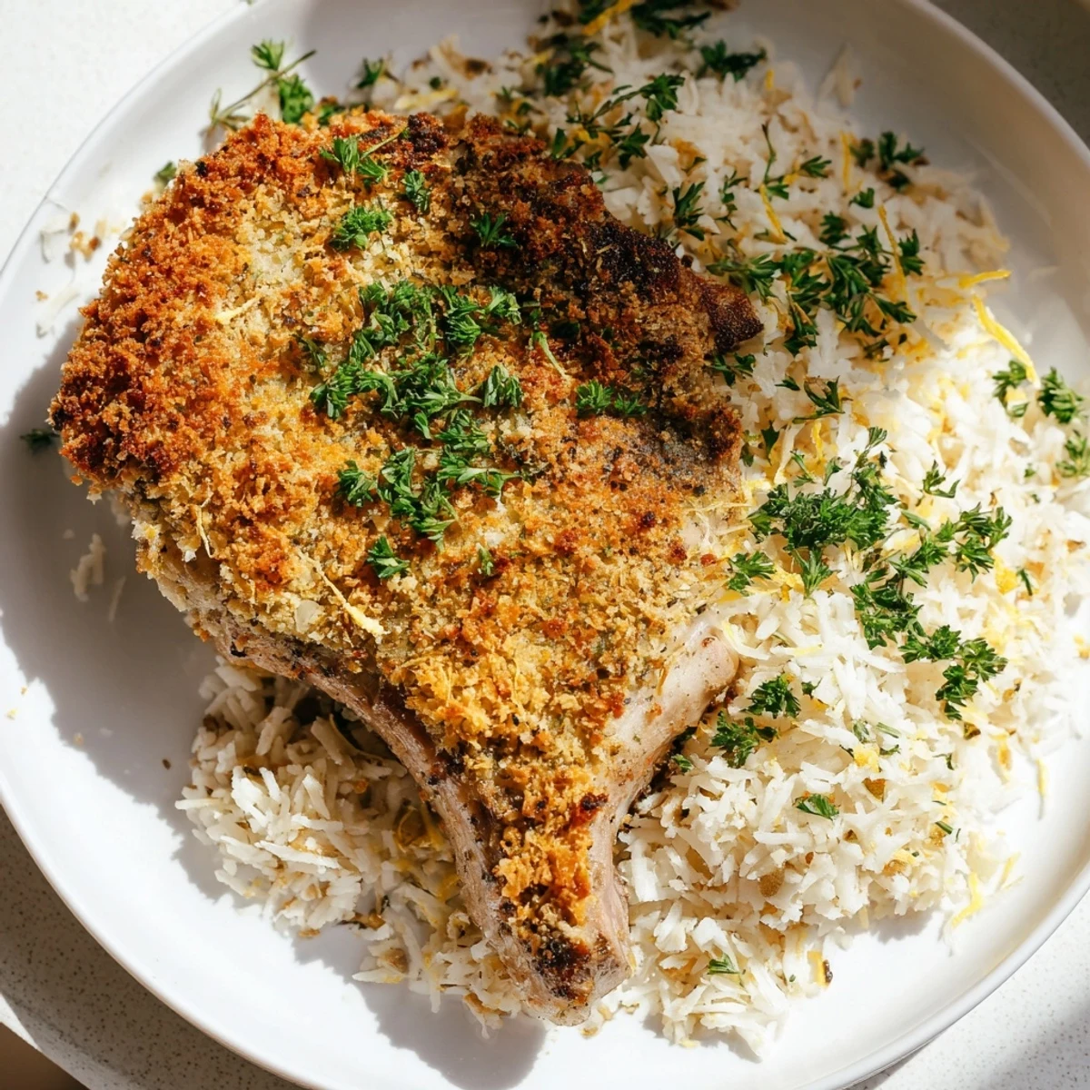 Imagine perfectly cooked Parmesan Herb Pork Chops with a flavorful herb crust, ready to enjoy for dinner tonight.