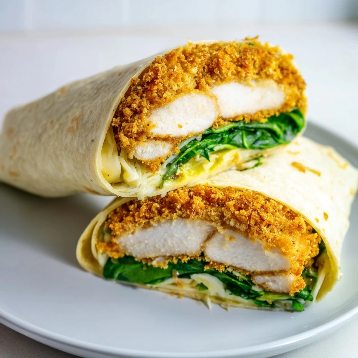 Golden-brown Chicken Piccata Crunch Wrap bursting with lemon-butter flavors, a satisfying crunch.