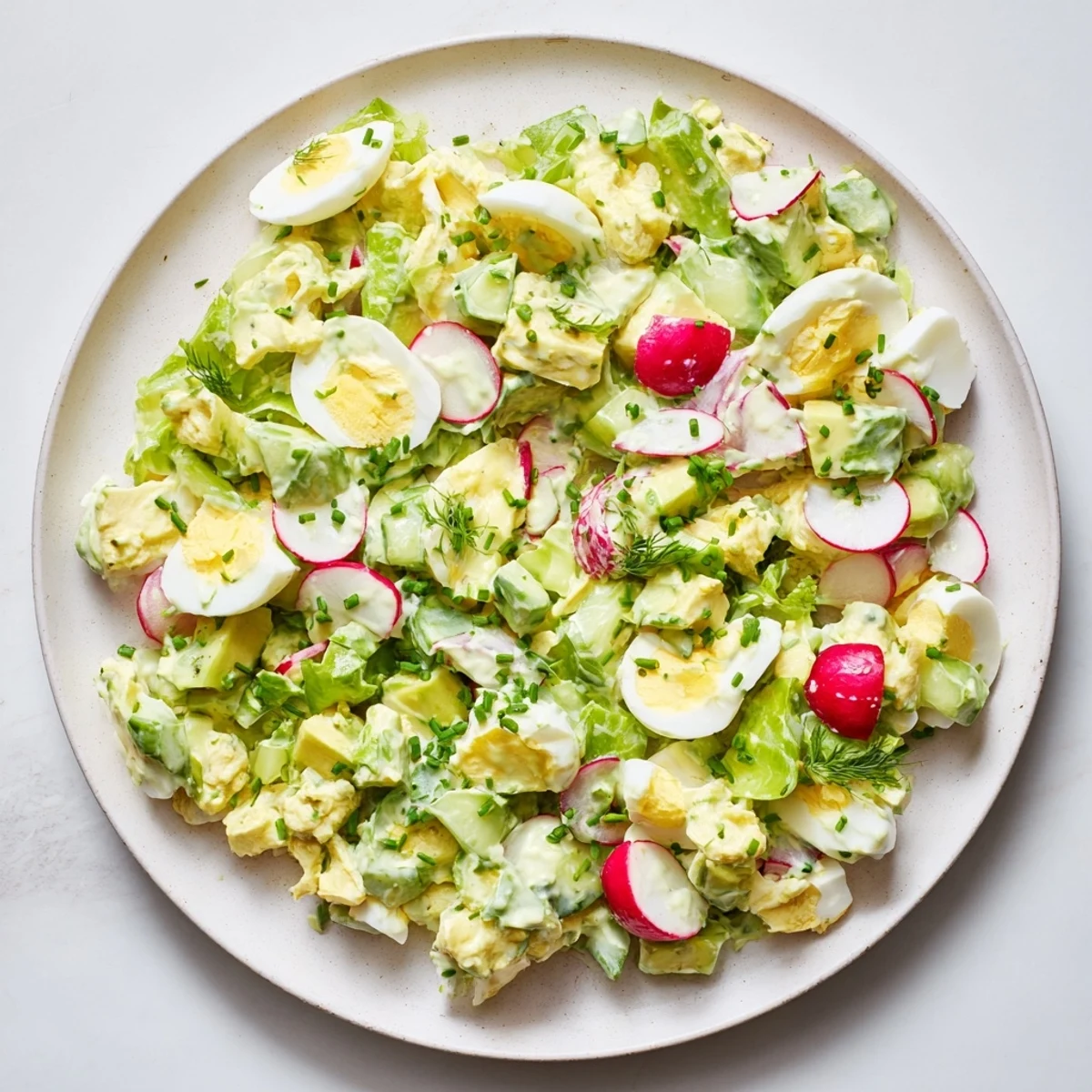 Vibrant green goddess chopped egg salad: a healthy and delicious salad, ready in under 30 minutes!