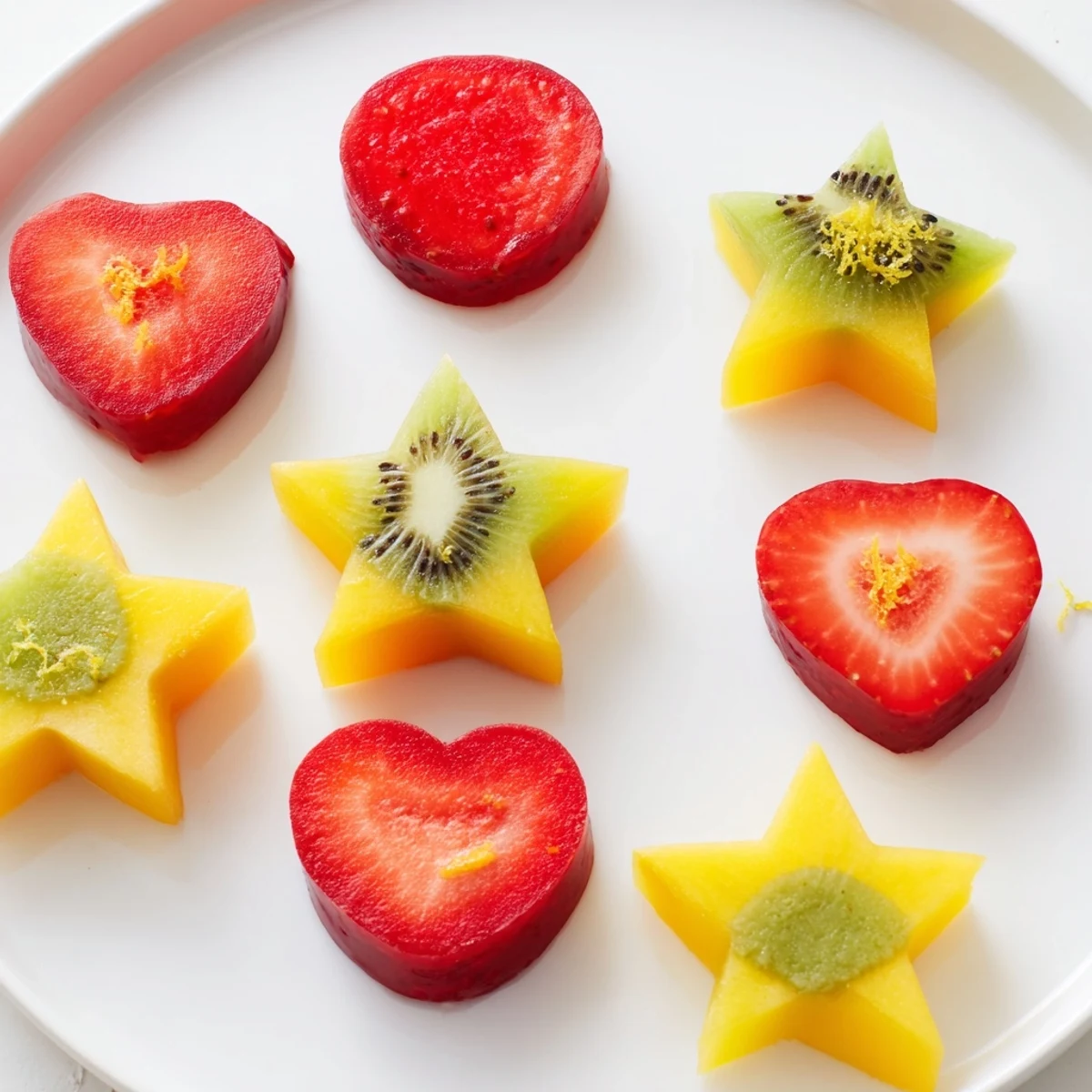 Vibrant Midnight Kiss Star and Heart cocktail garnishes, ready to enhance any celebratory drink.