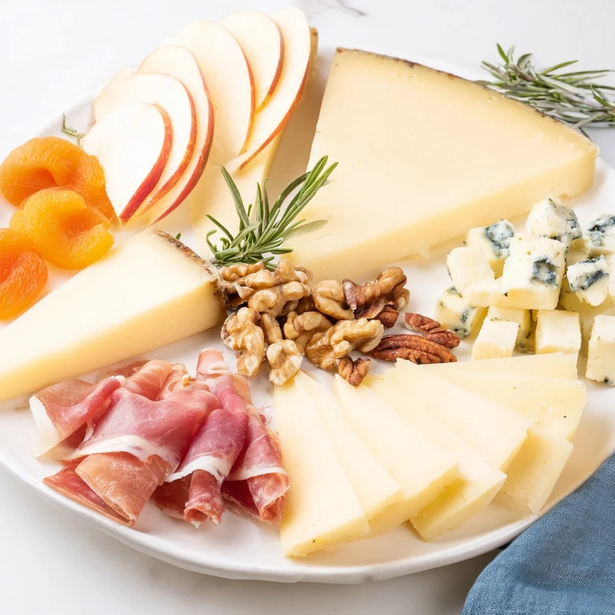 This elegant Winter Mountain Cheese Platter offers an inviting selection of alpine cheeses, and fruit, ready to serve.