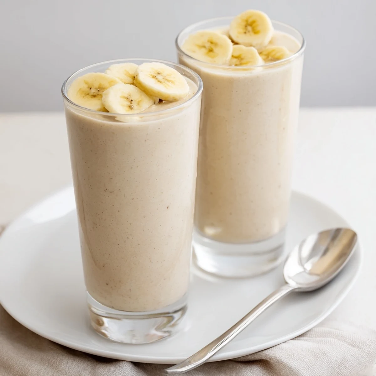 Enjoy a refreshing peanut butter banana smoothie; a frosty, healthy, and delicious treat.