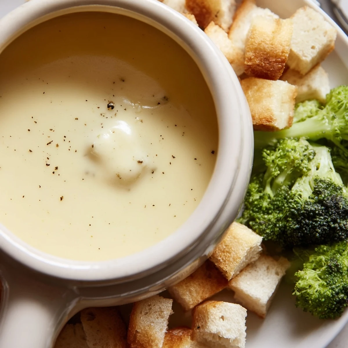 Close up: Melted Swiss cheese fondue, a savory centerpiece perfect for a cozy gathering.