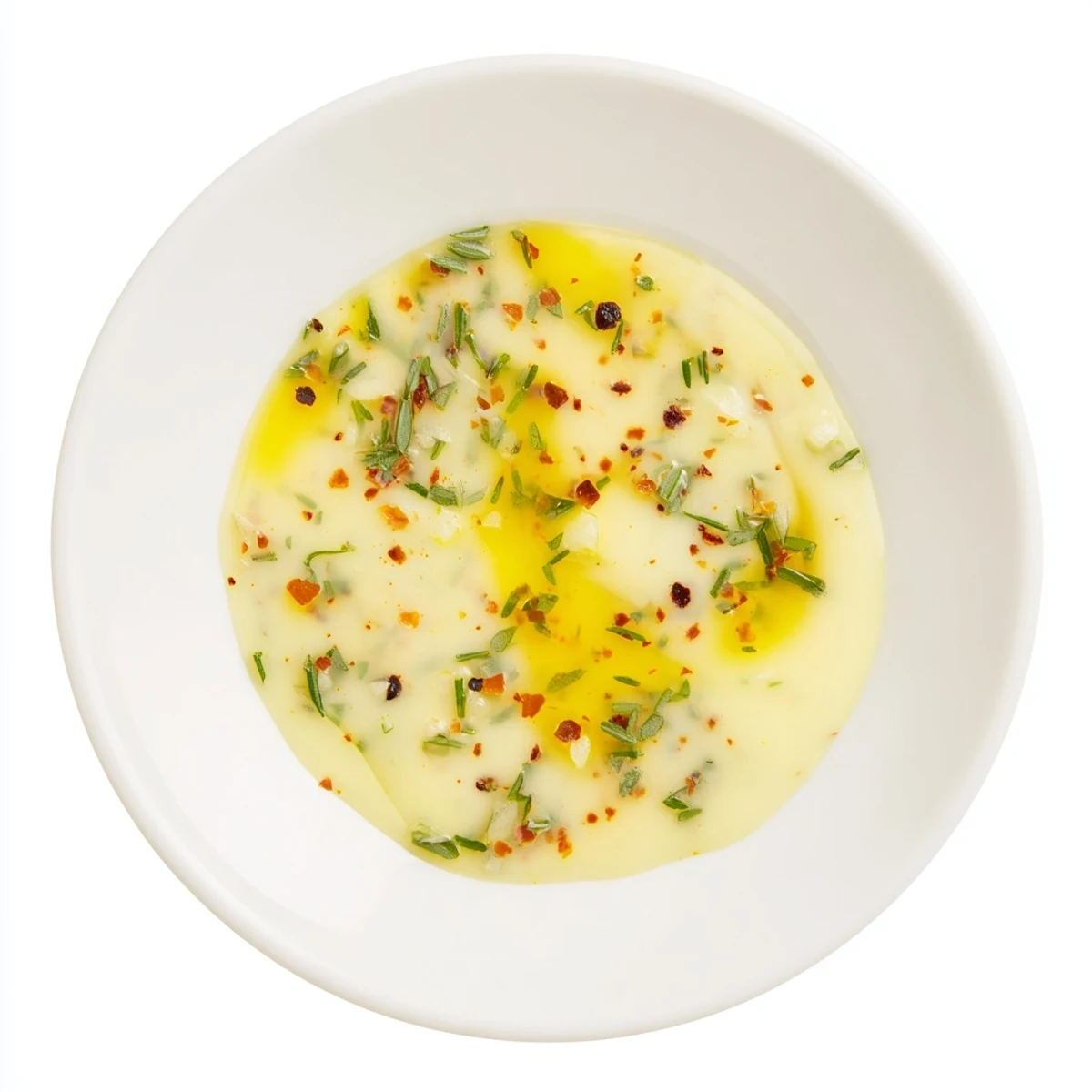 Golden Cowboy Butter Sauce in a small saucepan, garnished with fresh parsley and chives, ideal for seafood or bread.