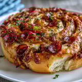 These Italian Sub Pinwheel Wraps feature layers of ham, salami, pepperoni, and provolone with fresh veggies and tangy dressing.