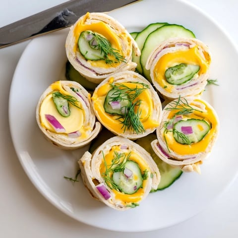 Crisp Pickle-in-a-Blanket snack with creamy cheese, perfect for parties or picnics.  