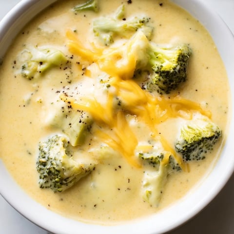 Steaming bowl of Broccoli Cheese Soup with melted cheese, perfect for a cozy, comforting supper.