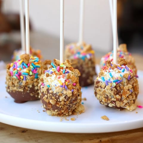 Smores Cinnamon Birthday Cake Pops