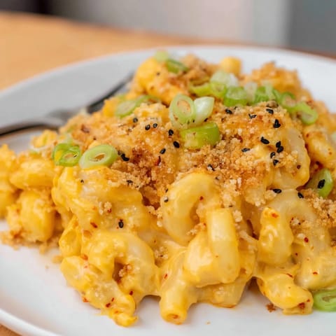 Spicy Kimchi Mac & Cheese