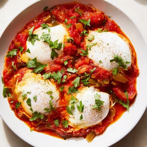 Shakshuka with tomato eggs
