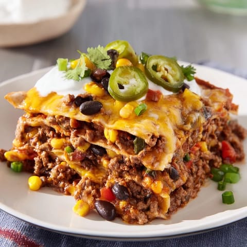 Taco Lasagna Fusion Dish