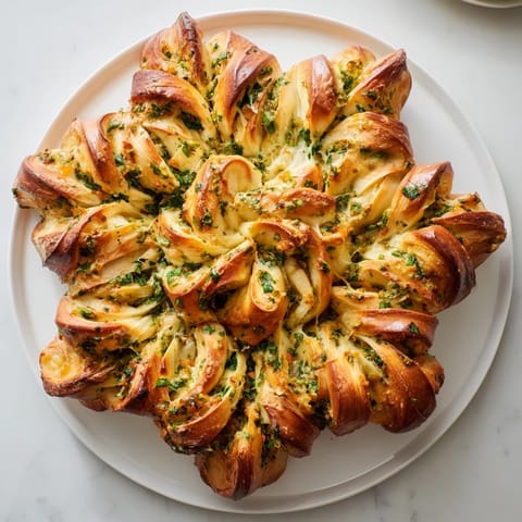 Star Shaped Garlic Bread