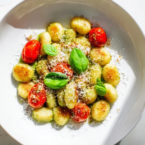 Crispy Gnocchi with Pesto