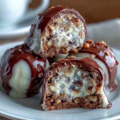 Carrot cake truffles with cream cheese coating, spiced bites coated in tangy white chocolate, perfect for spring parties.  