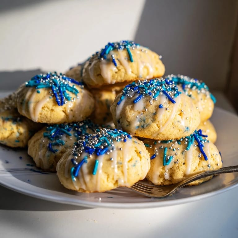 Deliciously soft Festive Hanukkah Lemon Christmas Cookies, perfect for holiday gatherings.  