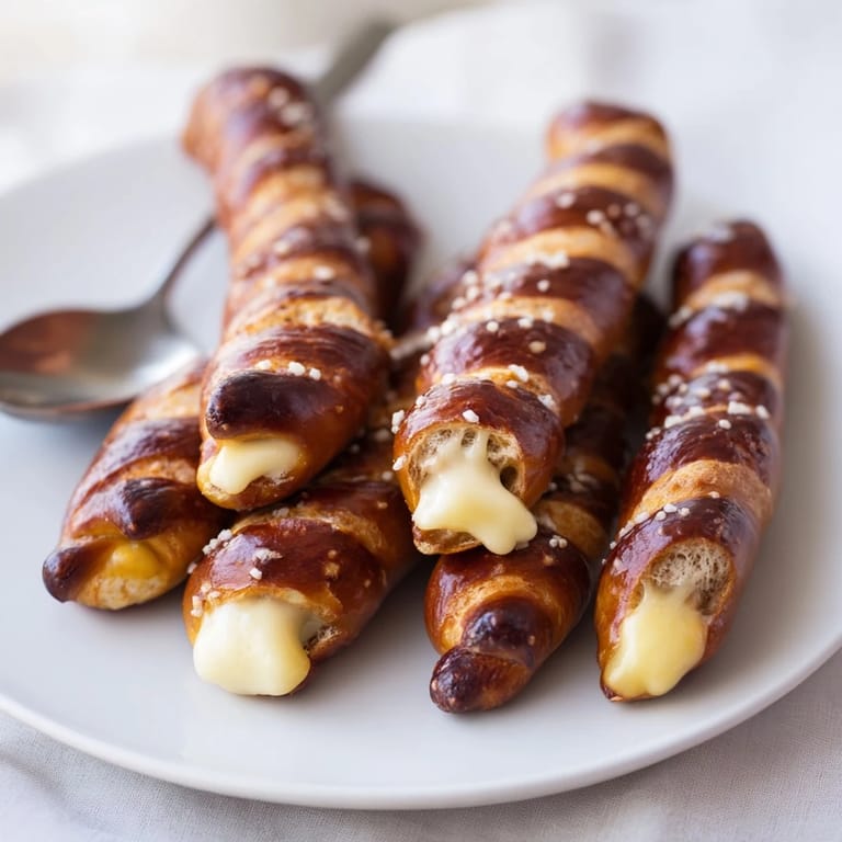 Delicious Cream Soda Cheesy Pretzel Biscuit Sticks served with zesty ranch dip.