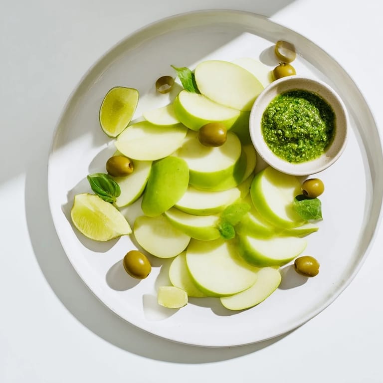 This The Emerald City board bursts with fresh green flavors from olives, limes, and perfect apple slices.