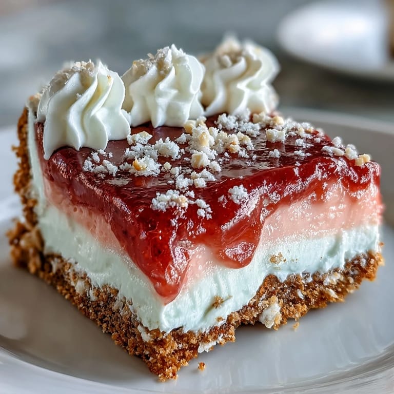 A chilled slice of Guava Cloud Pie topped with fluffy whipped cream and lime zest.