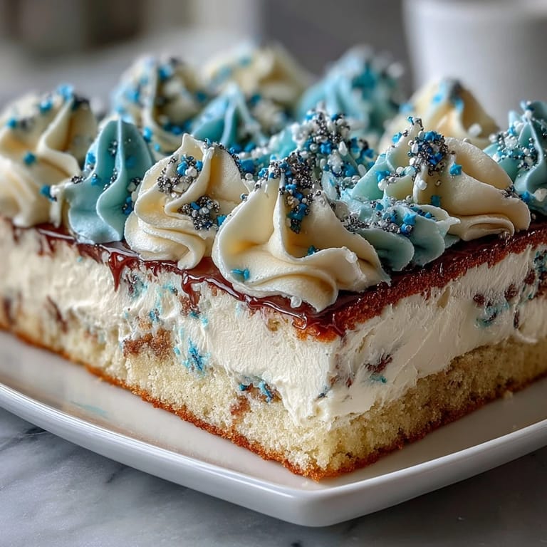 Creamy buttercream-frosted vanilla sheet cake with Class of 2026 piping, decorated in school colors for a festive graduation party.