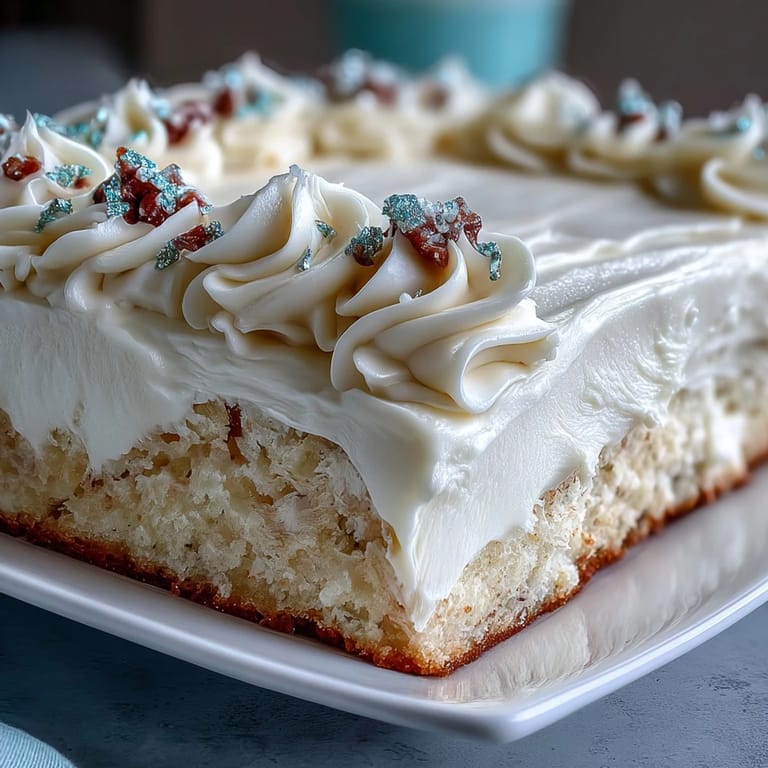 Moist and fluffy sheet cake with creamy vanilla frosting, featuring Class of 2026 piping for a memorable graduation dessert.  
