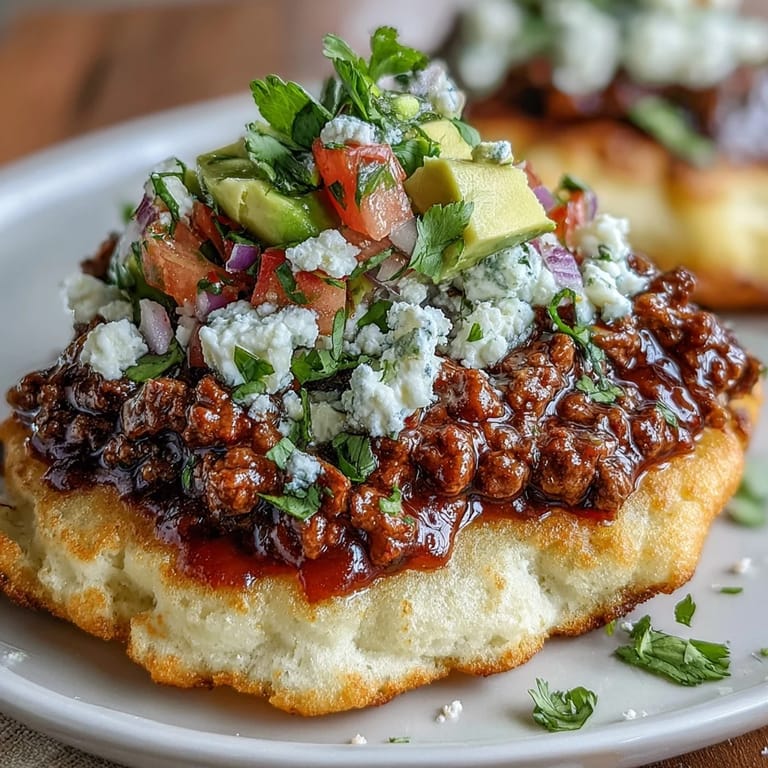 Savory cloud bread tacos with savory taco meat and fresh, zesty pico de gallo topping.