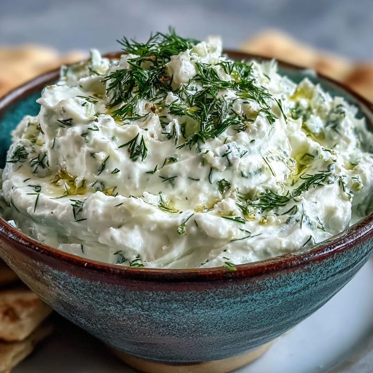 Tangy Icelandic Skyr Tzatziki bursting with fresh cucumber and fragrant garlic flavors.